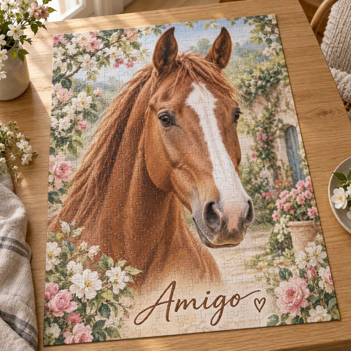 Personalisiertes Pferde-Puzzle Amigo – fertiges Gestaltungsbeispiel