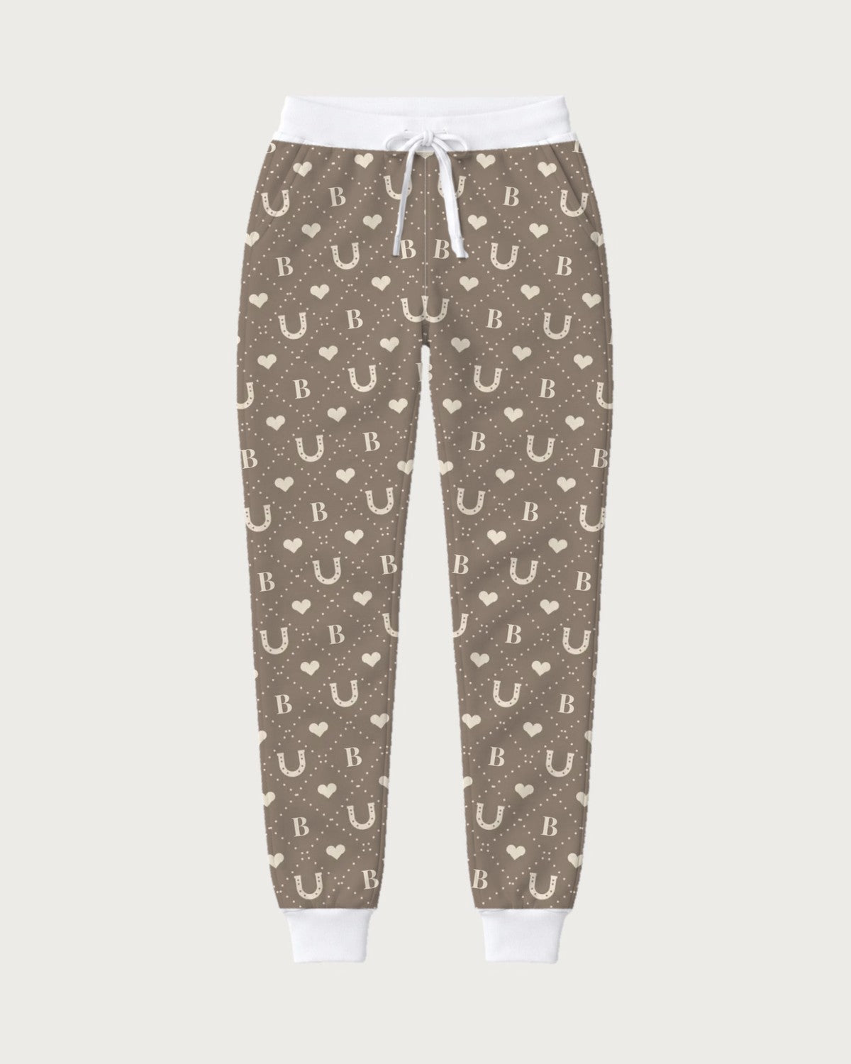 Monogram joggers with the horse's initial: view of the full joggers