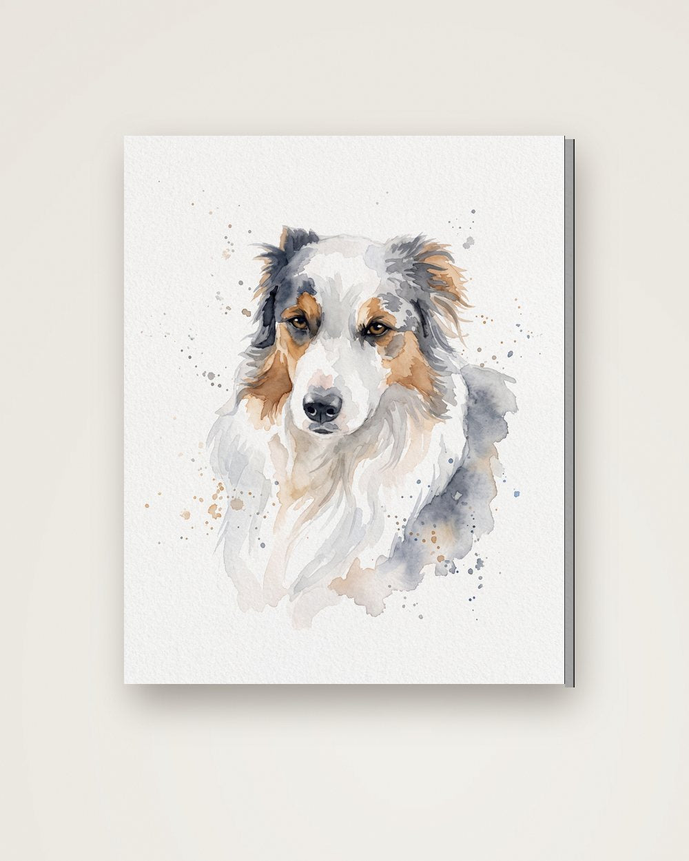 Hundeportrait im Stil Aquarell auf Leinwand, Beispiel