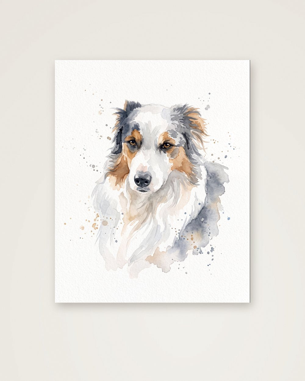 Hundeportrait im Stil Aquarell als Poster, Beispiel