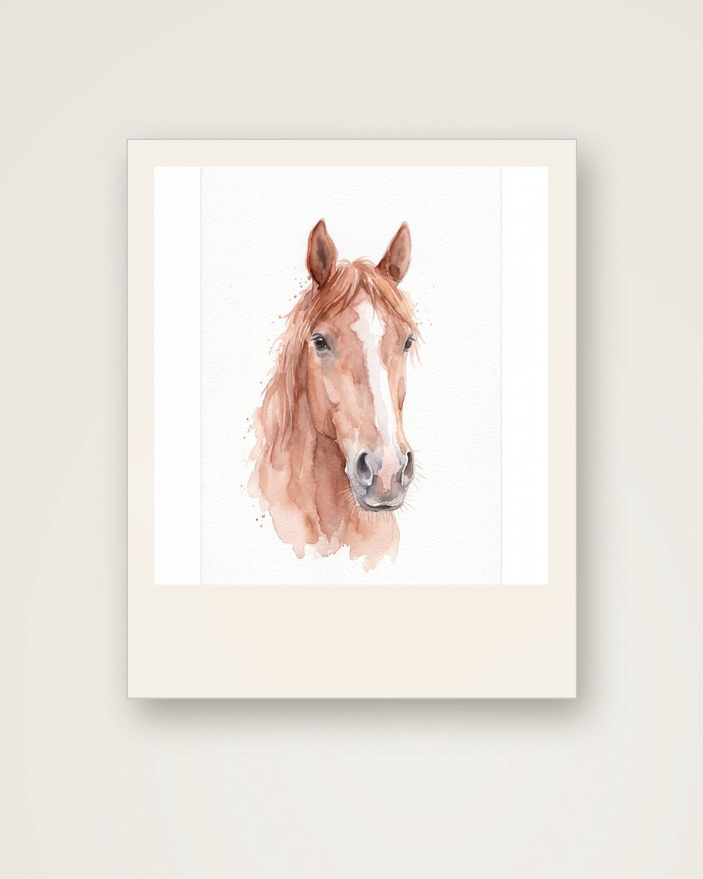 Pferdeportrait im Stil Aquarell auf Aluminium, Beispiel