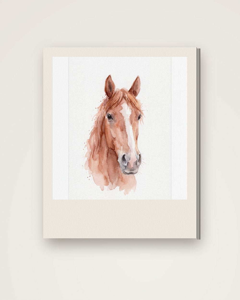 Pferdeportrait im Stil Aquarell auf Leinwand, Beispiel