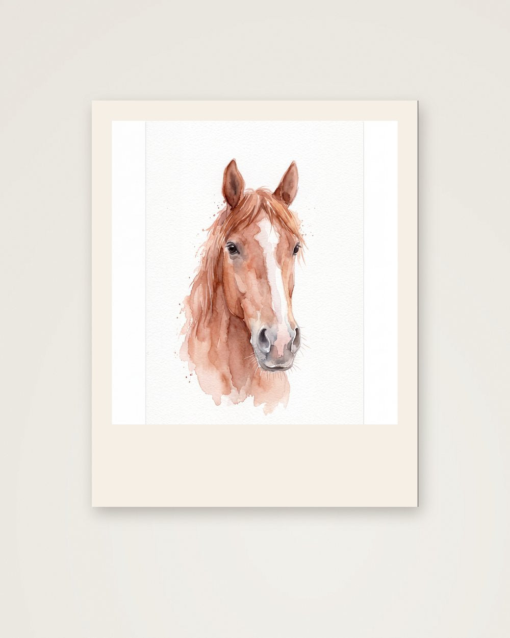 Pferdeportrait im Stil Aquarell als Poster, Beispiel
