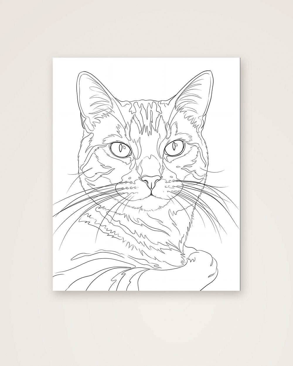 Katzenportrait im Stil Minimal als Poster, Beispiel