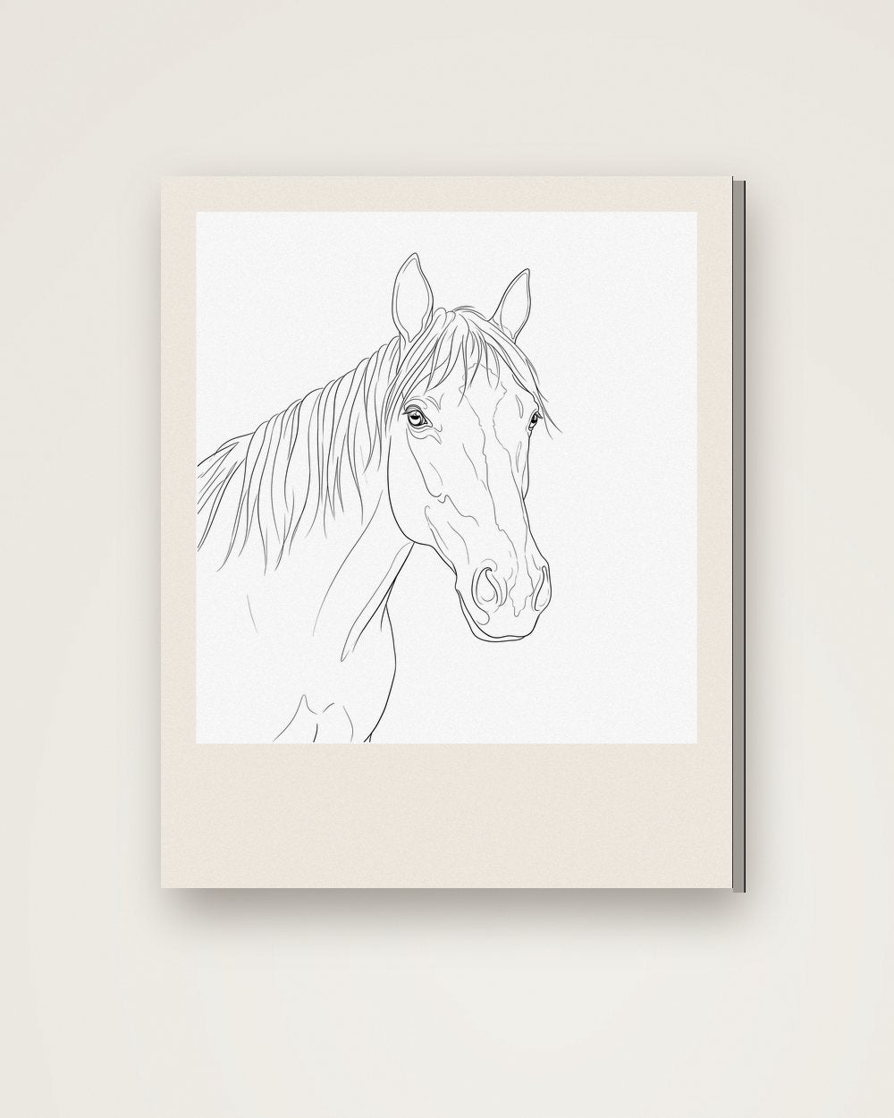 Pferdeportrait im Stil Minimal auf Leinwand, Beispiel