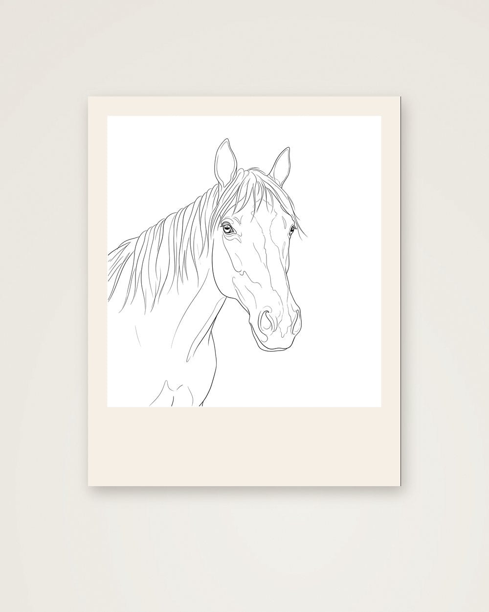Pferdeportrait im Stil Minimal als Poster, Beispiel