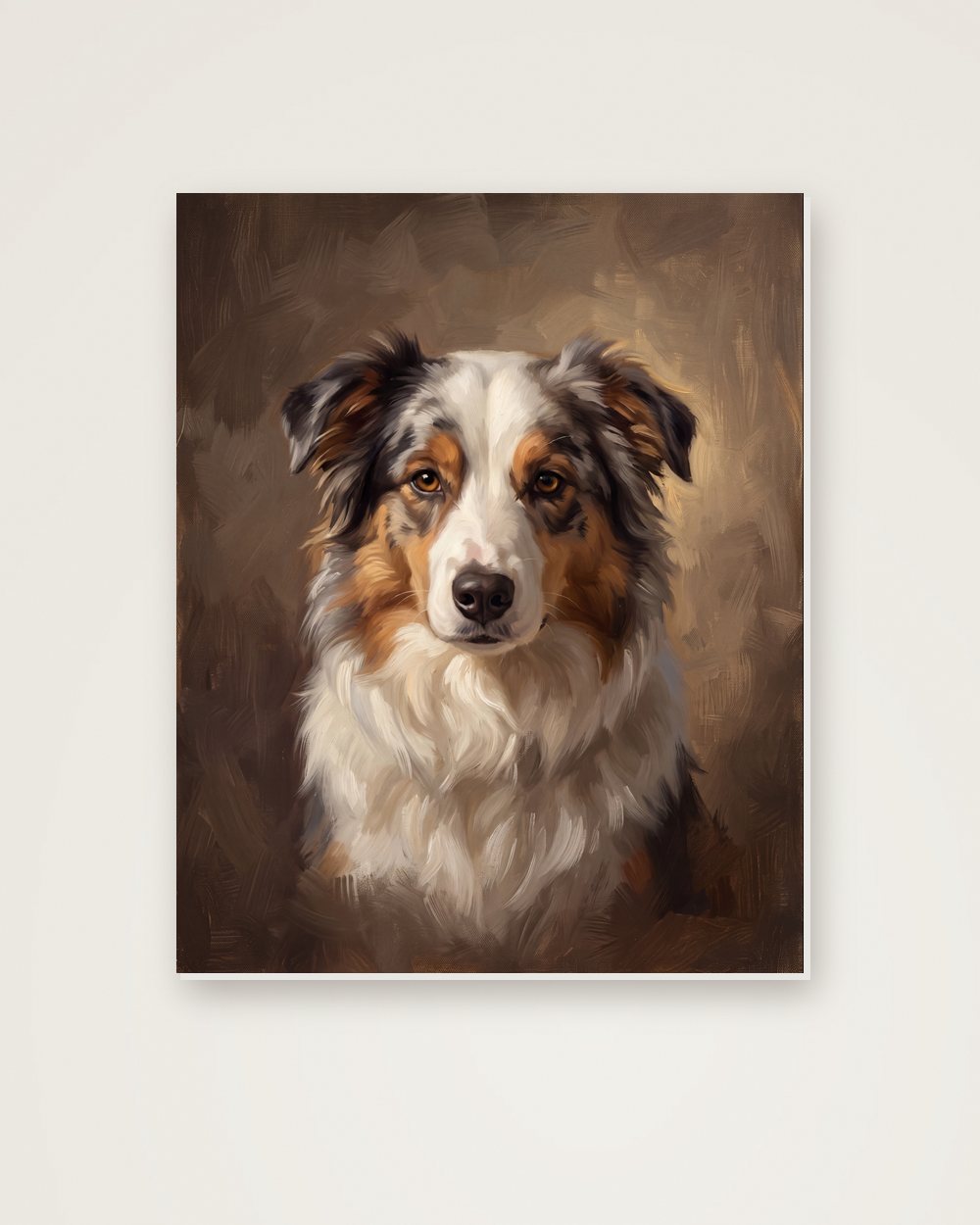 Hundeportrait im Stil Klassisches Ölgemälde auf Hartschaumplatte, Beispiel