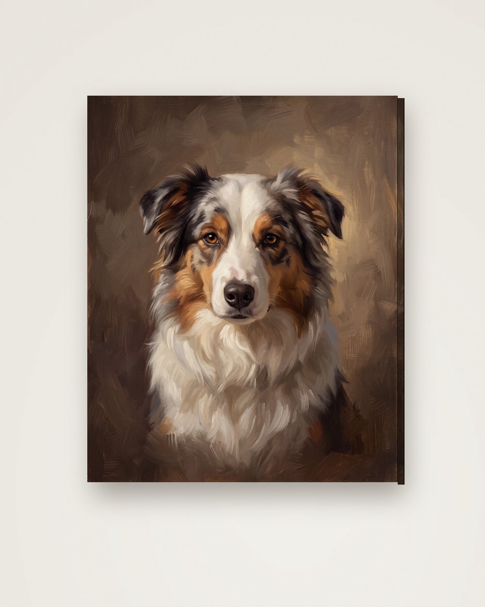 Hundeportrait im Stil Klassisches Ölgemälde auf Leinwand, Beispiel