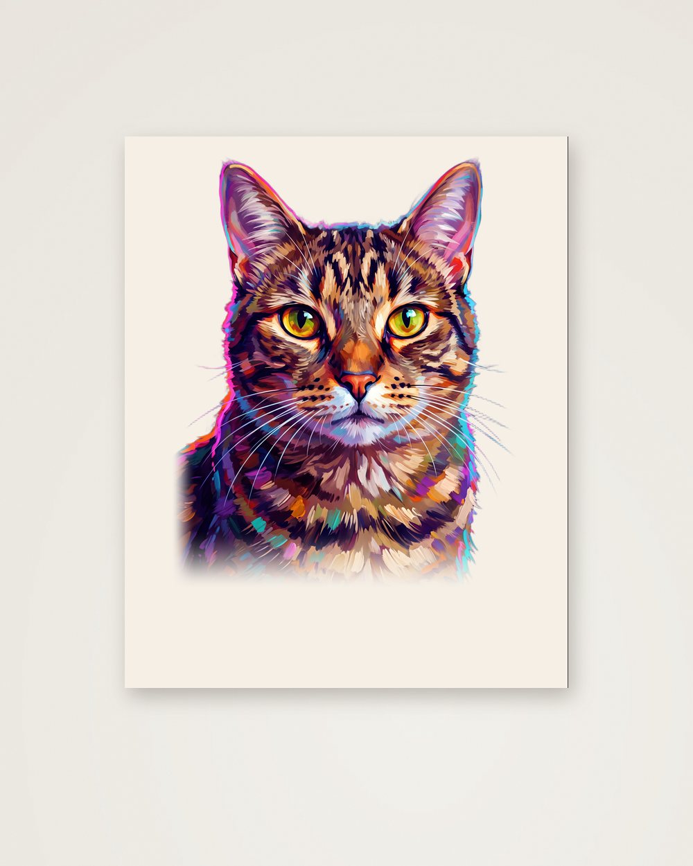 Katzenportrait im Stil Pop-Art als Poster, Beispiel