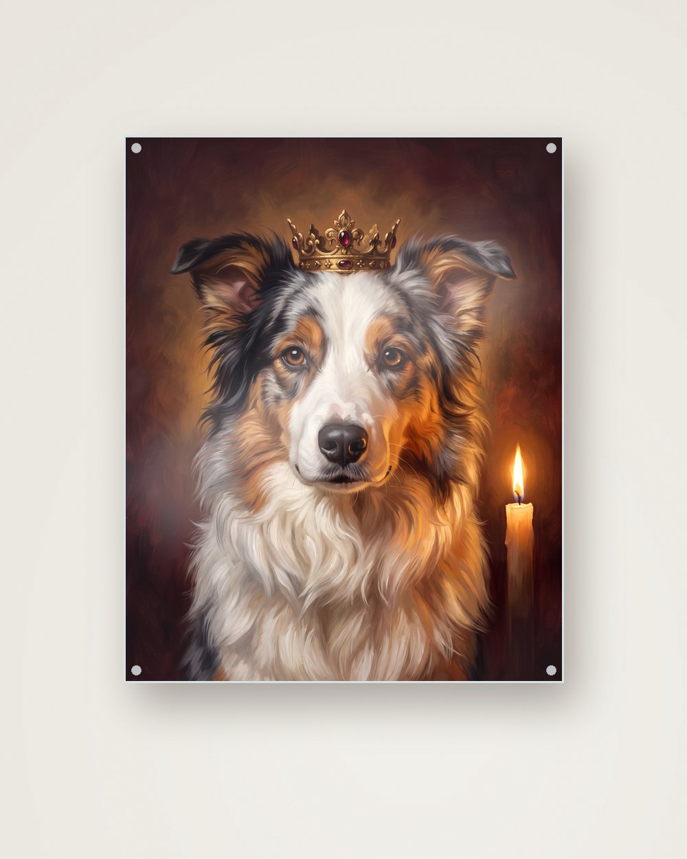 Hundeportrait im Stil Royal auf Acrylglas, Beispiel