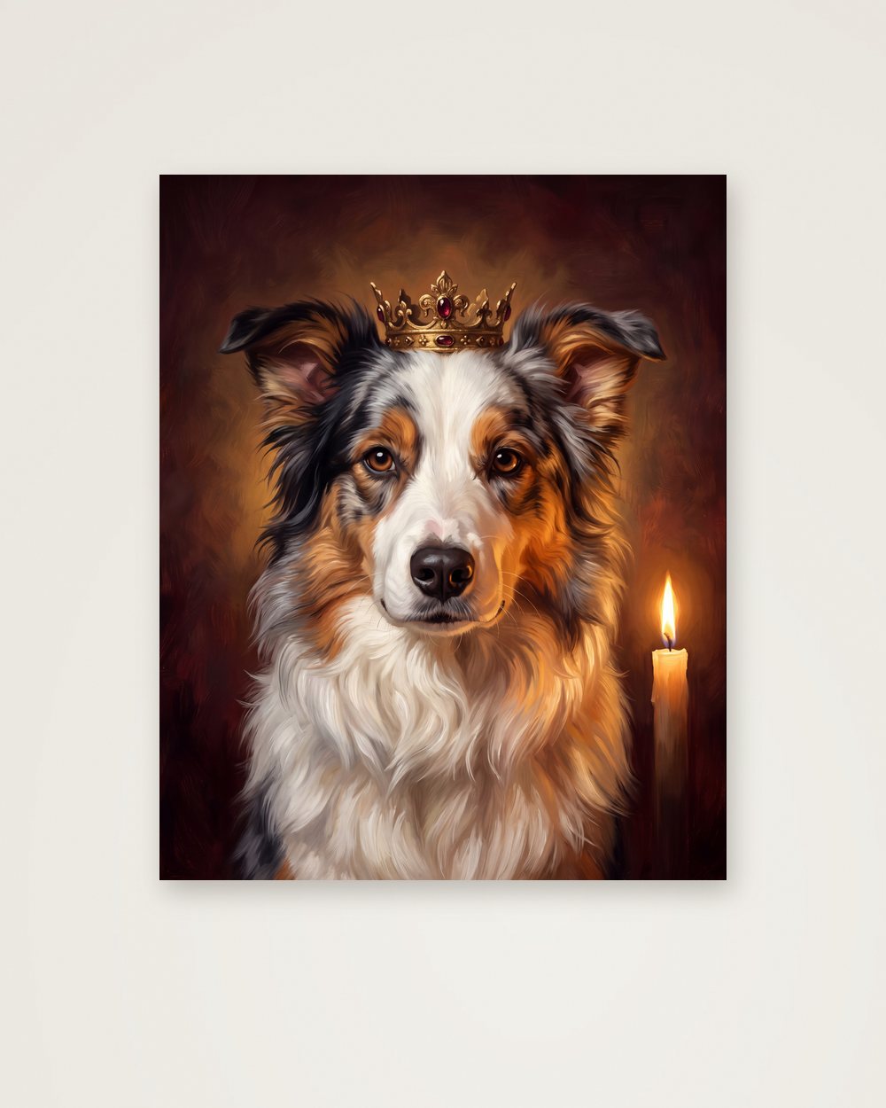 Hundeportrait im Stil Royal als Poster, Beispiel