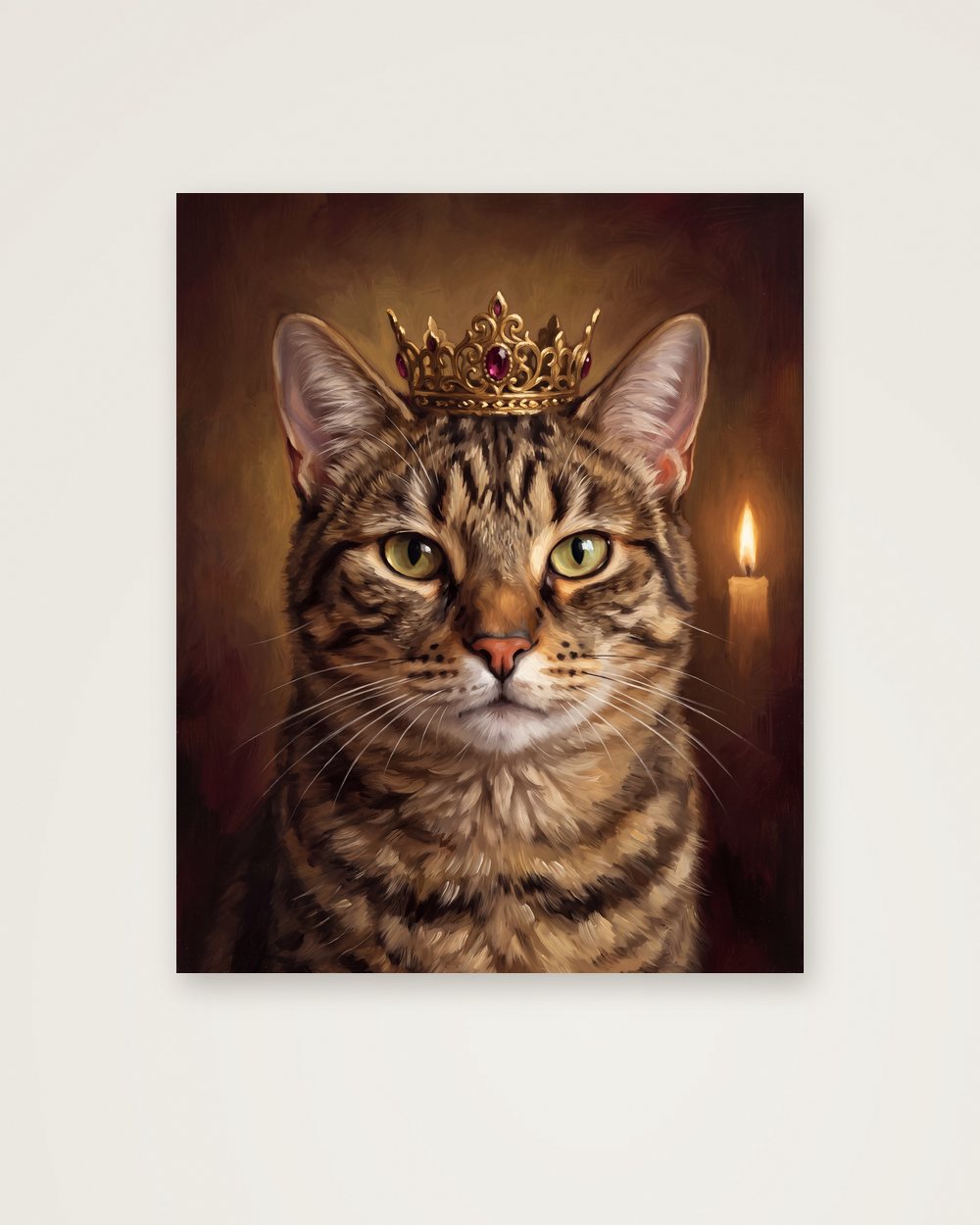 Katzenportrait im Stil Royal als Poster, Beispiel
